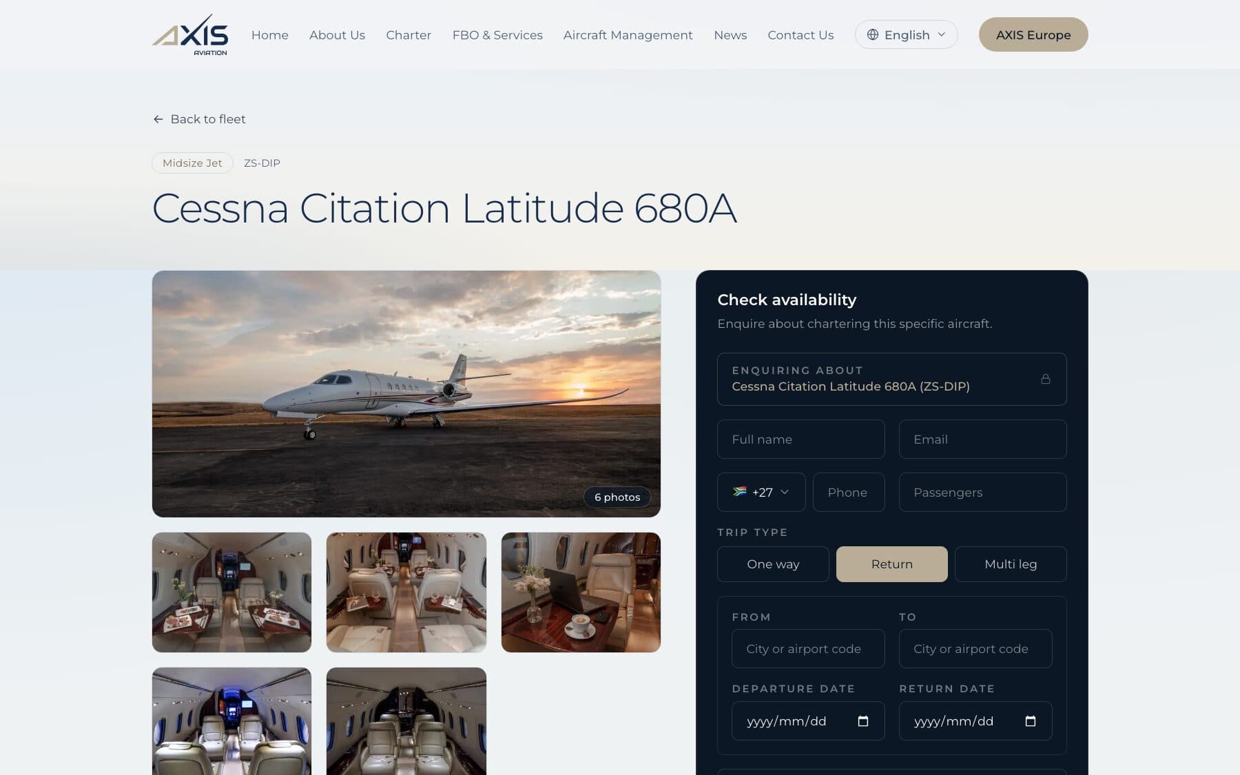 AXIS Aviation — live site preview