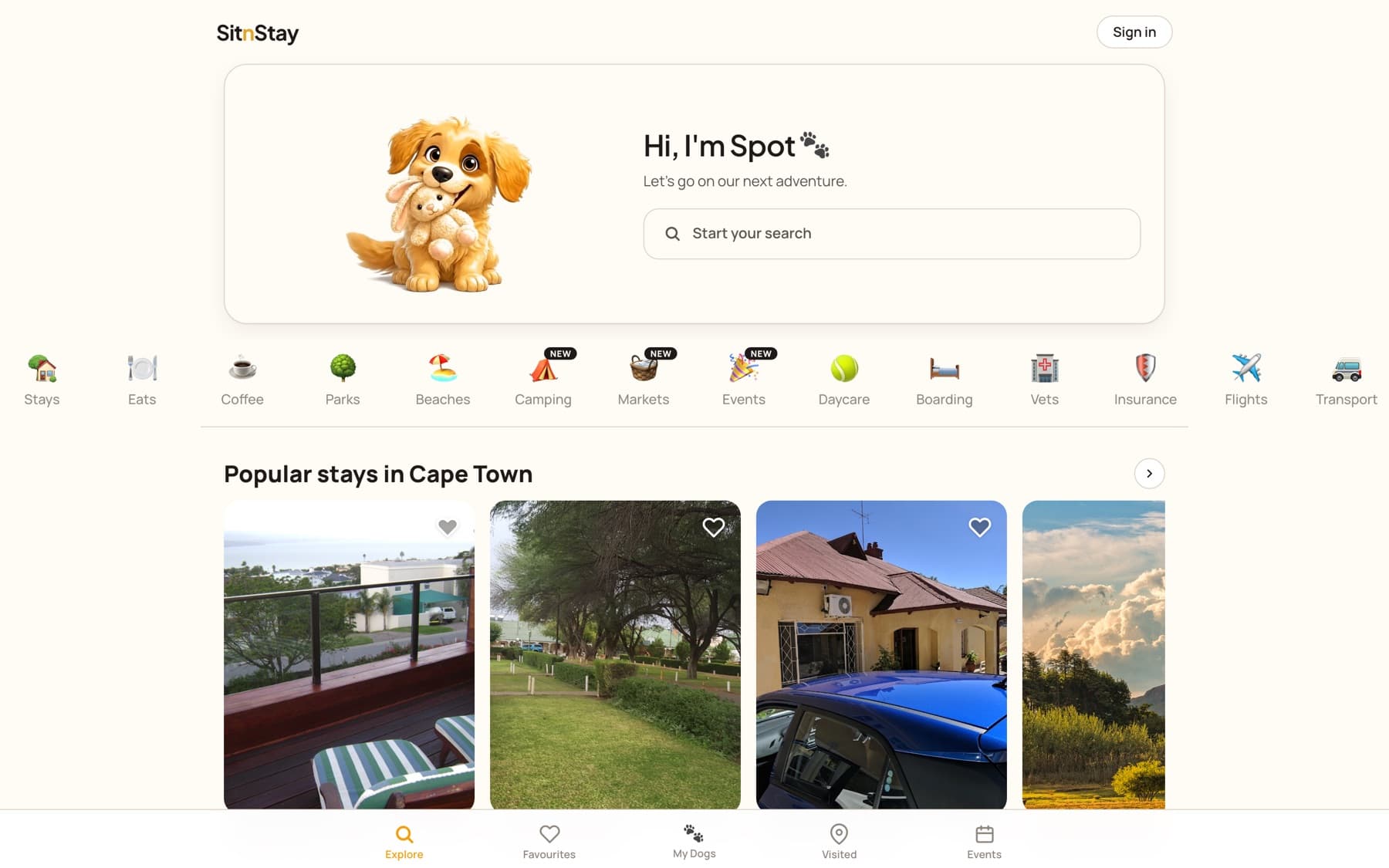 SitnStay — live site preview